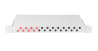 Оптический кросс 19", 1U, укомплектованный на 8 портов FC/UPC 